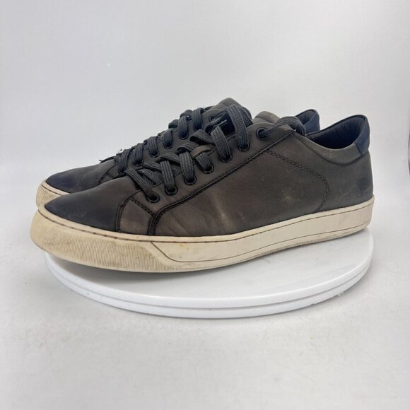 Bruno Magli Westy Men Size 11.5M Dark Grey Leather Low Top Lace Up Comfort Shoes - Picture 1 of 15
